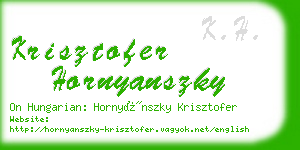 krisztofer hornyanszky business card